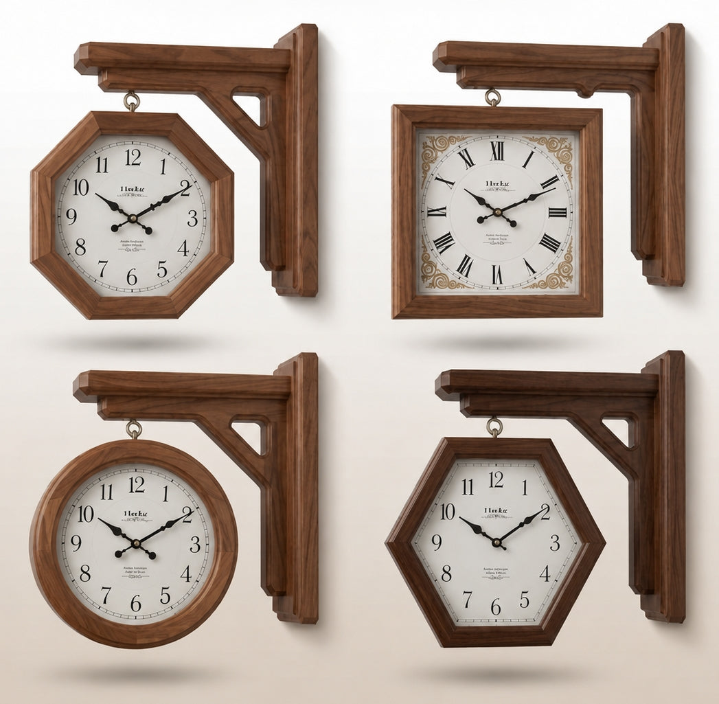 Wooden Dual Face Clocks